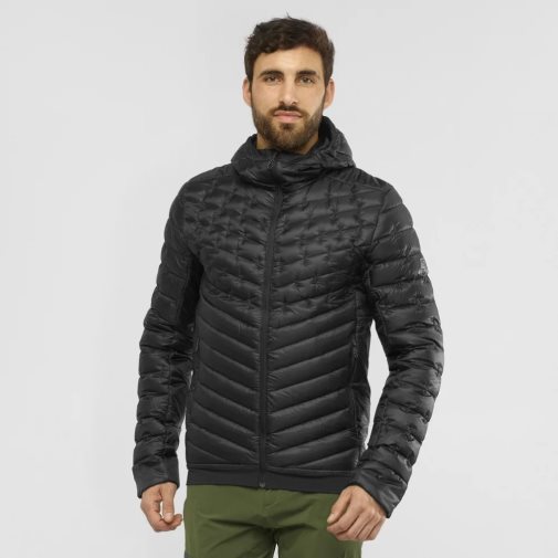 Black Salomon Outline Down Men's Insulated Jackets | IE WR6290